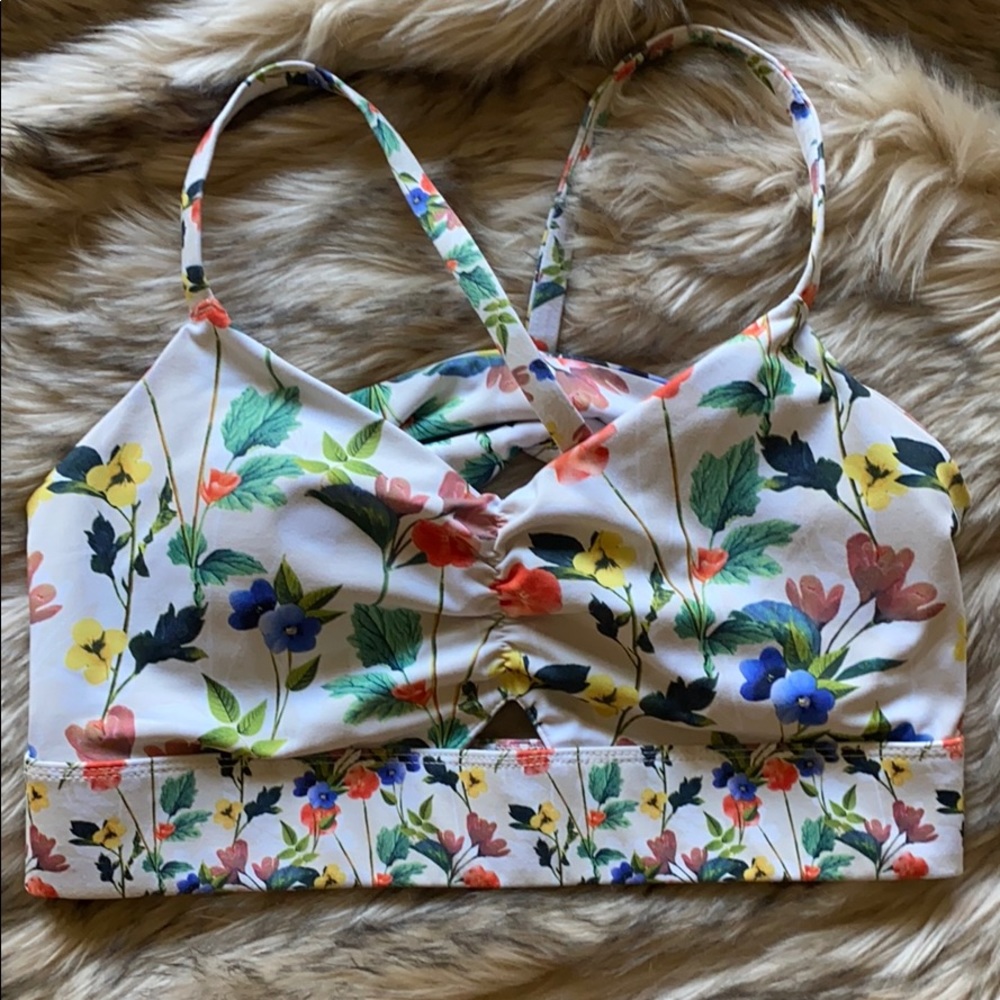 Fabletics floral sports bra